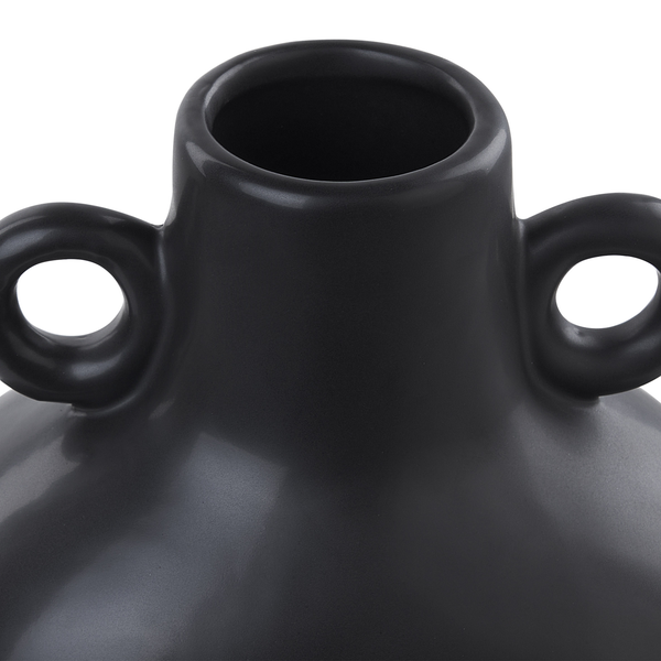 Blumenvase NAFPLIO Keramik 32 cm Schwarz