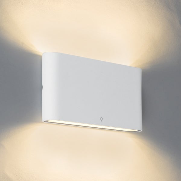 Moderne Außenwandleuchte weiß 17,5 cm inkl. LED IP65 - Batt