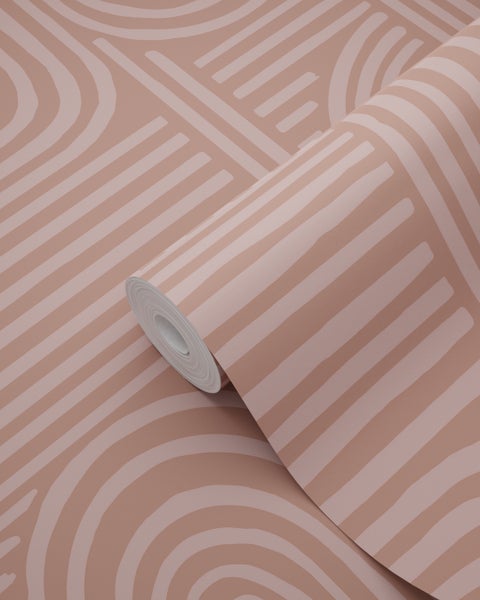 ESTAhome Tapete 3D-Muster Altrosa - 50 x 900 cm - 131489