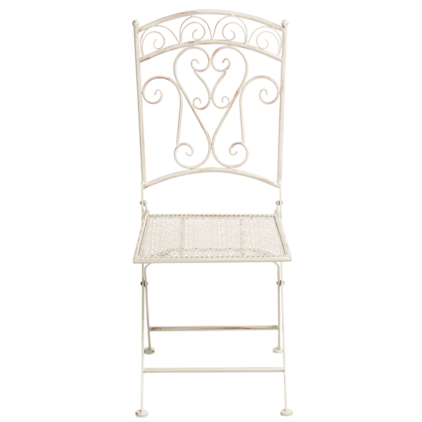 Gartenstuhl 2er Set JUINA klappbar Metall Hellbeige