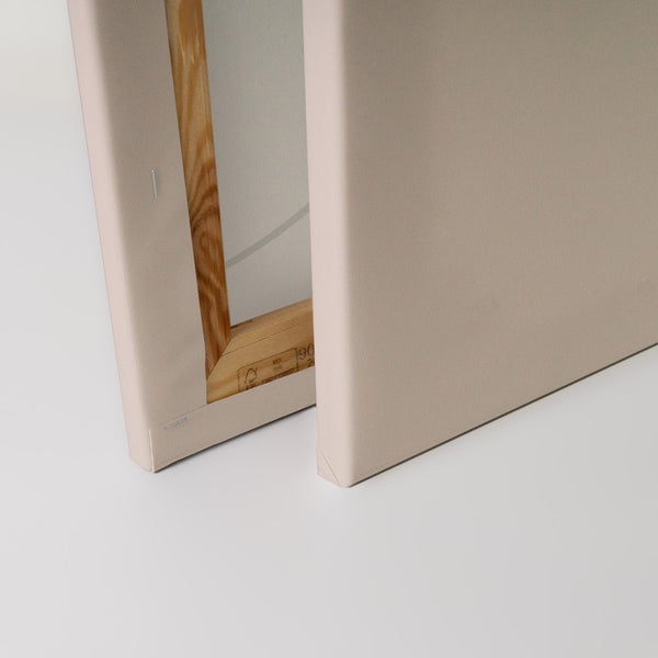 Detailansicht einer Leinwand mit Holzkeilrahmen