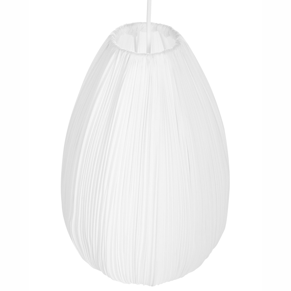 Hängelampe mit plissiertem Lampenschirm