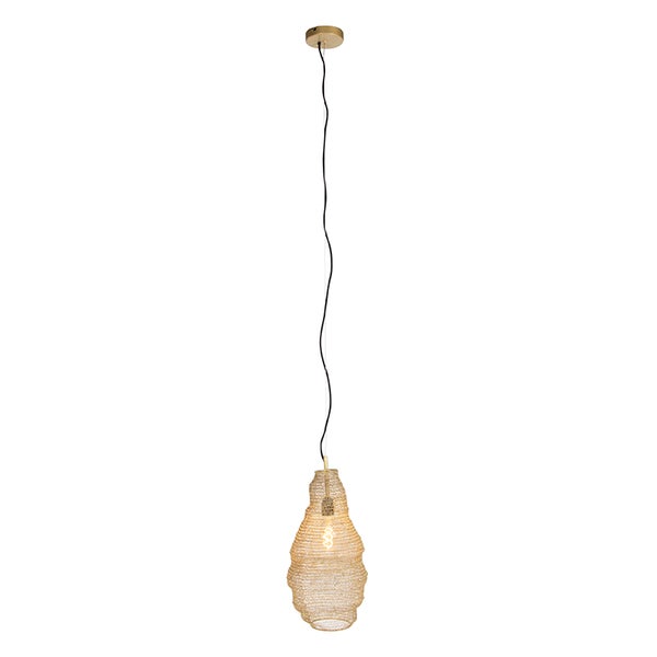 Orientalische Hängelampe Gold - Nidum Rombo