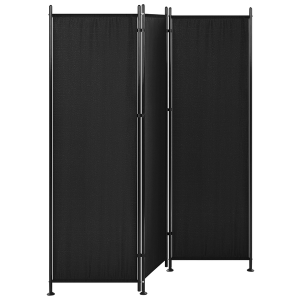 Raumteiler 3-teilig NARNI Schwarz 161 cm 170 cm