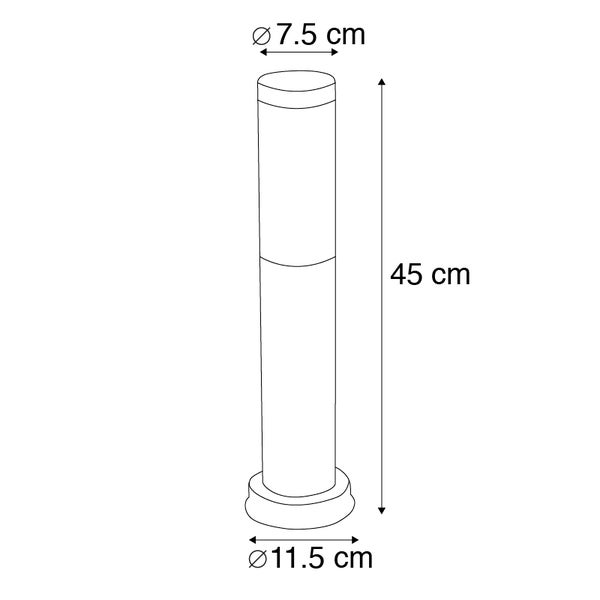 Smarter Außenlaternenmast Anthrazit 45 cm inkl. Wifi P45 - Rox