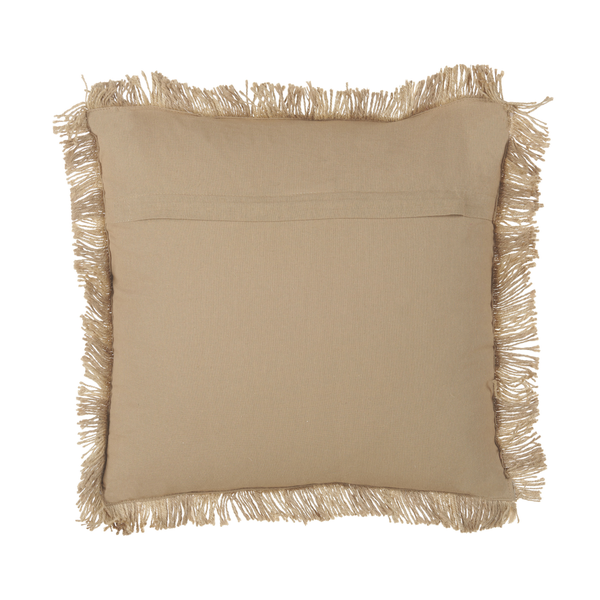 Dekokissen 2er Set CIRSIUM Jute 45 x 45 cm Beige Streifenmuster