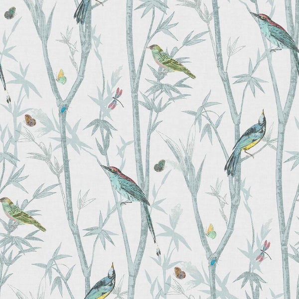 Next Vliesbehang | Chinoiserie Bird Trail - Blau - 10mx52cm