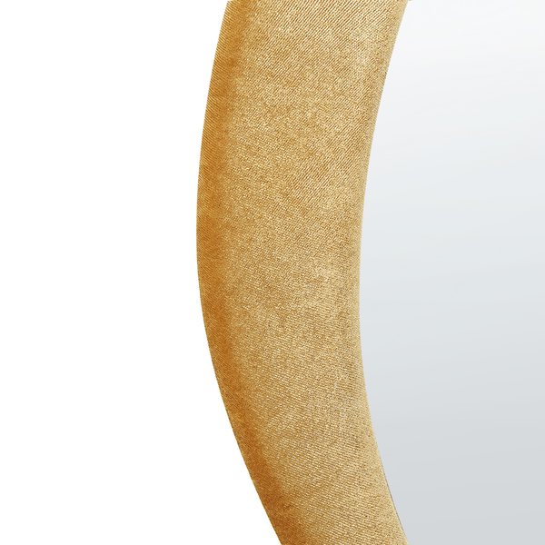 Wandspiegel VENAS 61 cm 91 cm Samtstoff Senfgelb