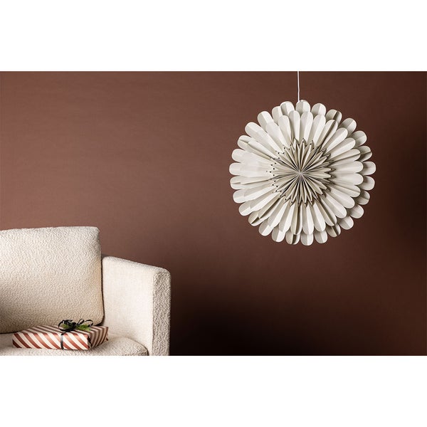 Järvsön Weihnachtsstern mit Licht Papier Ø60 cm Pendelleuchte beige. 60 X 21 X 60 cm