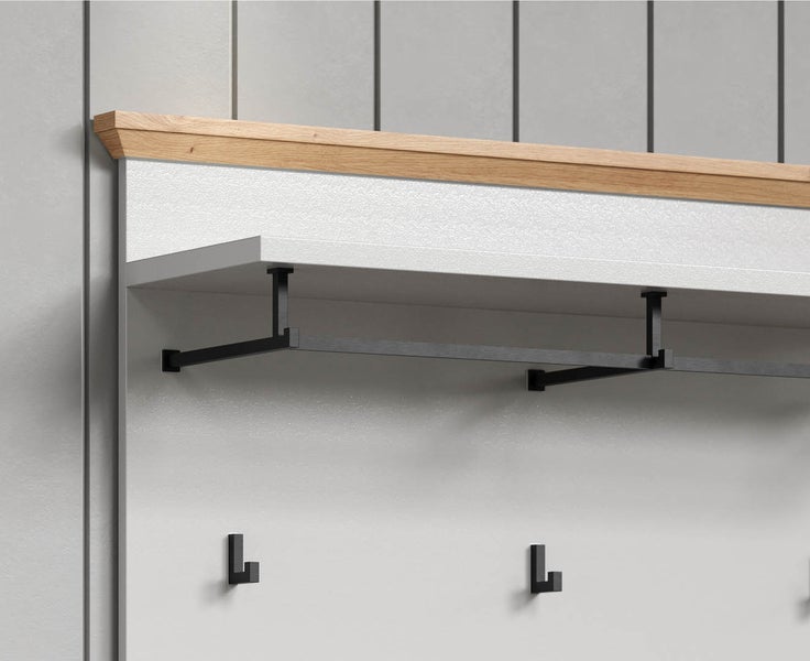 Landside Wandgarderobe Panel, grau. 91 X 27 X 82 cm