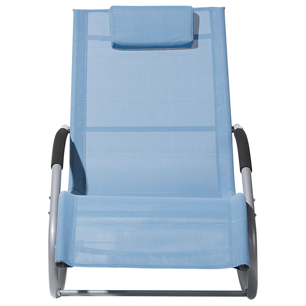 Schaukel-Sonnenliege CARANO Metall Blau