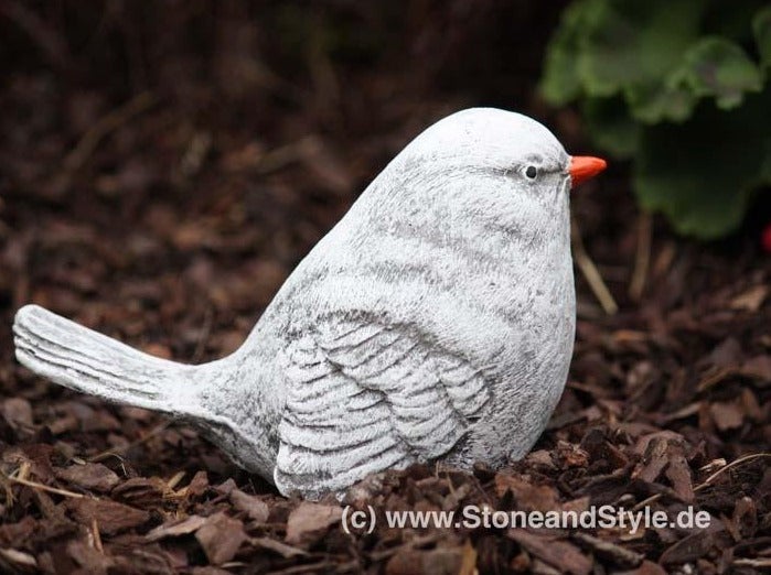 Gartenfigur Vogel aus Steinguss für die Gartendekoration