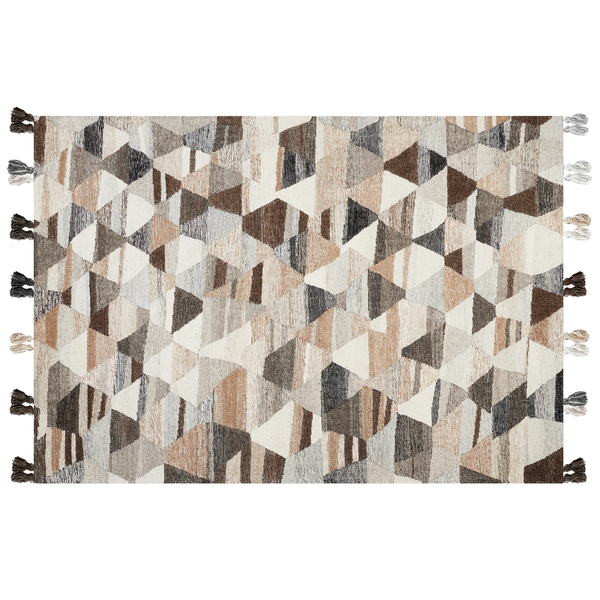 Kelim Teppich Wolle mehrfarbig 160 x 230 cm Patchwork Kurzflor ARGAVAND