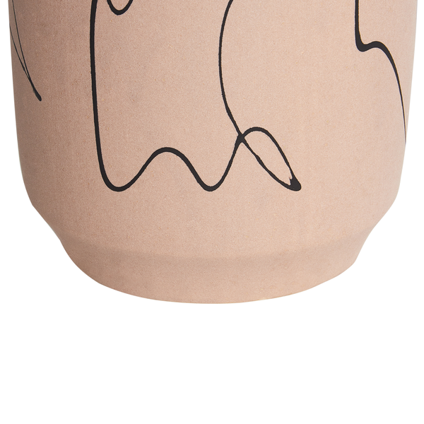 Blumenvase SUNFISH Steinzeug 33 cm Sandbeige