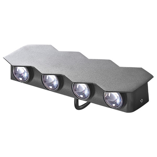 LED Außenwandleuchte 2er Set WELDON Schwarz