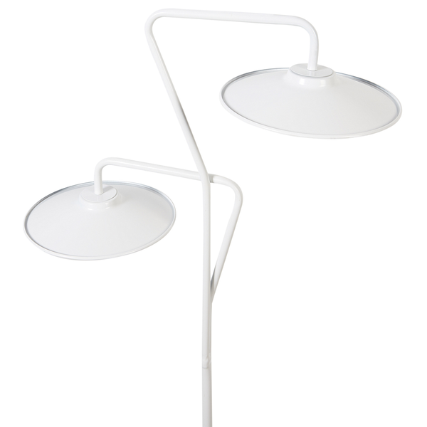 LED Stehlampe GALETTI Metall Weiß