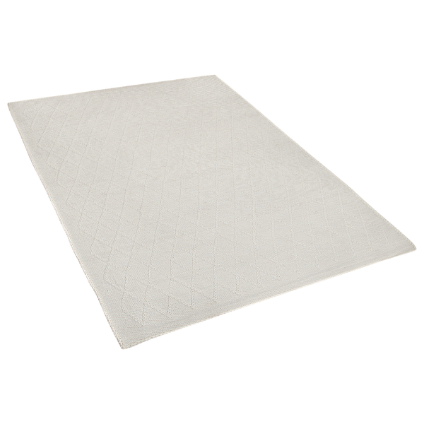 Teppich cremeweiß 80 x 150 cm Kurzflor ERZIN