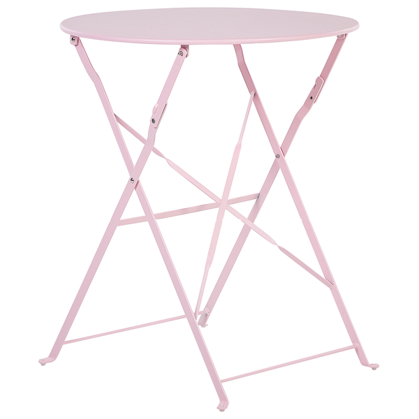 Bistro Set klappbar FIORI Metall Pastellrosa