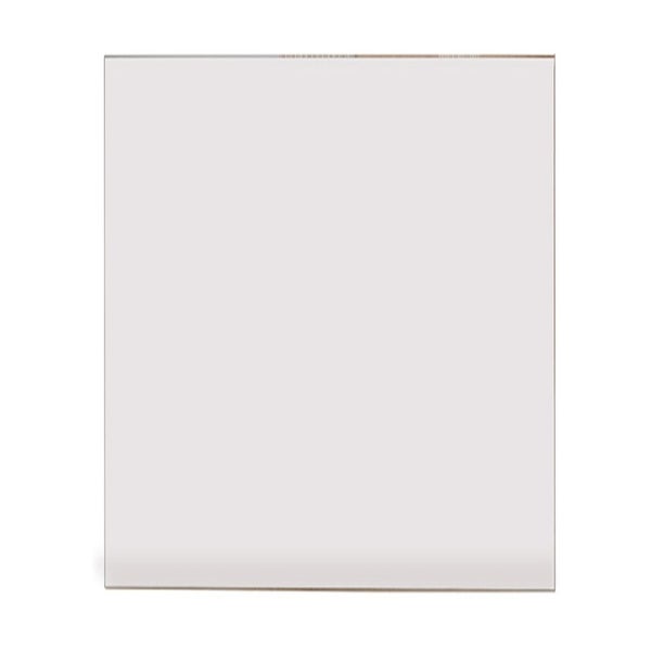 Rechteckige, transparente Scheibe aus Glas oder Kunststoff.