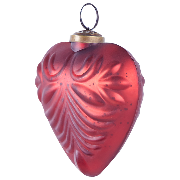 Weihnachtskugel 4er Set FERIABLE Glas Rot