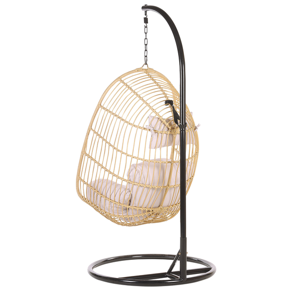 Hängesessel mit Gestell CASOLI Polyrattan Naturfarben