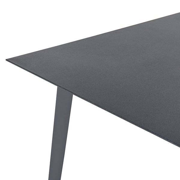 Gartentisch MILETO 140 cm 80 cm Glas Grau