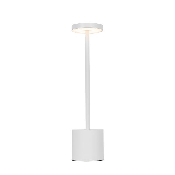 Outdoor-Tischleuchte weiß inkl. LED und wiederaufladbarem Dimmer - Dupont