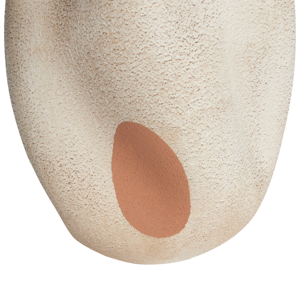 Blumenvase BATOIDEA Steinzeug 25 cm Hellbeige