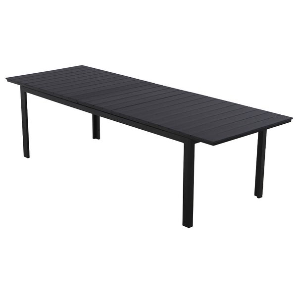 Willy Gartentisch ausziehbar 95x230/287 cm schwarz. 230 X 95 X 76 cm