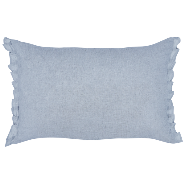 Dekokissen 2er Set SASSAFRAS Leinen 30 x 45 cm Hellblau Ohne Muster