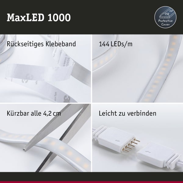 Moderne smarte Wandleuchte mit Tunable White Funktion und Zigbee Anbindung steuerbar via App, Fernbedienung oder Sprachassistent.