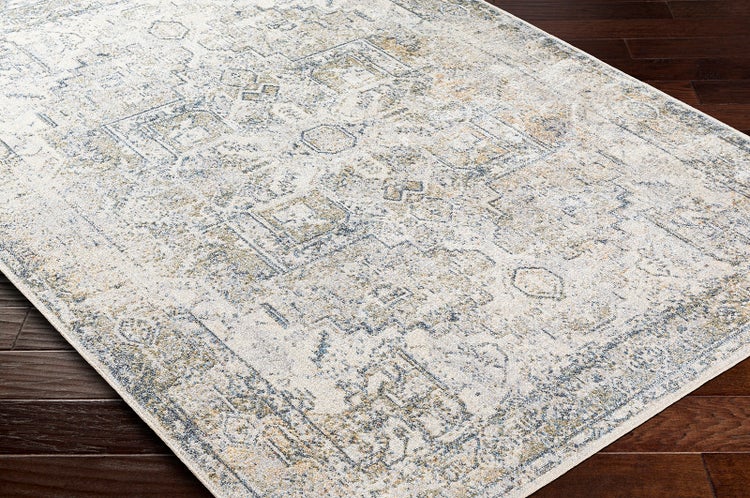 Vintage Teppich Maschinenwaschbar Grau/Blau 160x213 cm VIVIAN