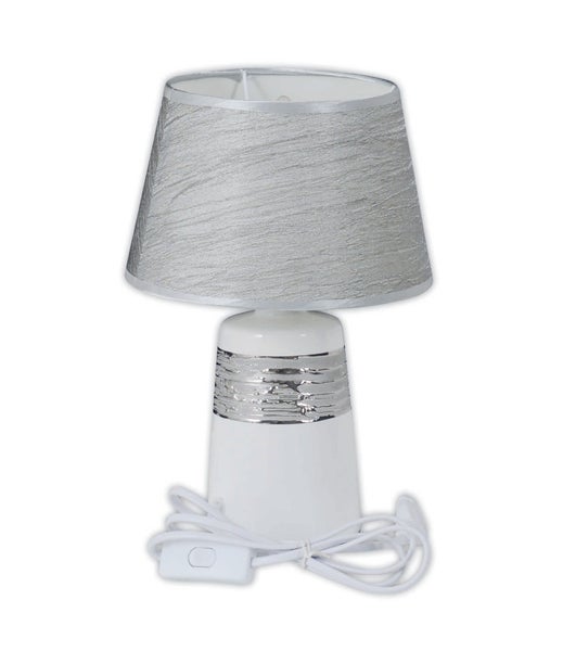 Tischleuchte mit Lampenschirm und Schalter