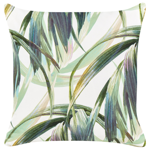 Gartenkissen 2er Set CALDERINA Pflanzenmuster 45 x 45 cm Grün