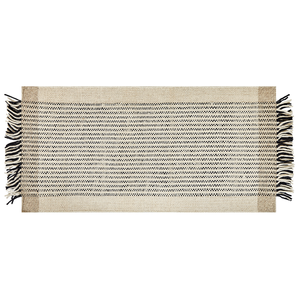 Teppich DIVARLI Beige 80 x 150 cm Wolle