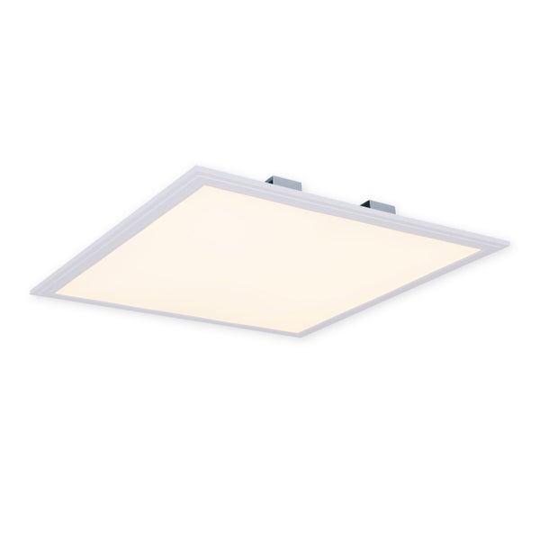 LED-Sensor-Panel ALEGRE Seitenlänge 45 cm, viele Funktionen, Aufbauleuchte inkl. Halterung aus Metall und Kunststoff, integrierte LEDs warmweiß