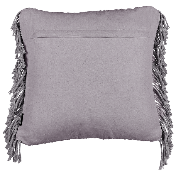 Dekokissen 2er Set BESHAM Baumwolle 45 x 45 cm Grau Geometrisches Muster