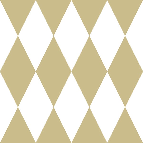 Origin Wallcoverings Tapete Karomuster Weiß und Gold - 53 cm x 10.05 m - 347669