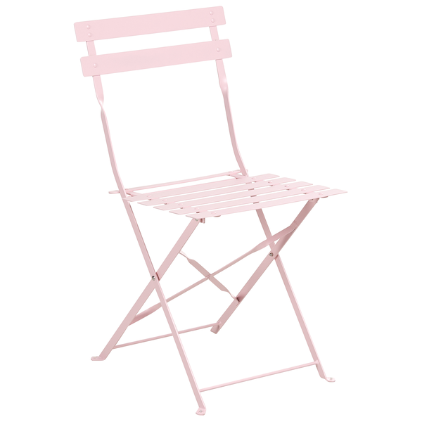 Gartenmöbel Set 4-Sitzer FIORI klappbar Metall Pastellrosa