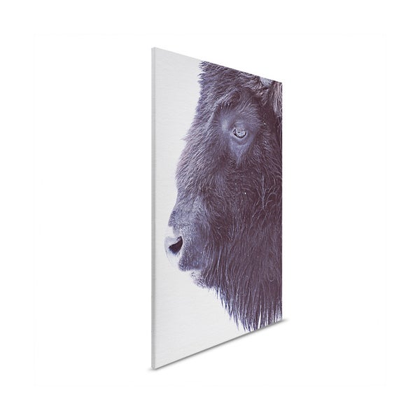 Leinwanddruck mit Büffelprofil