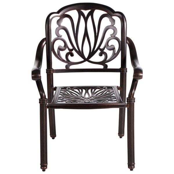 Gartenstuhl mit Armlehnen aus Metall