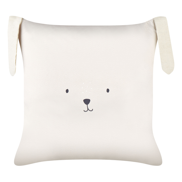 Kinder Dekokissen Hasenmotiv Baumwolle hellbeige 45 x 45 cm 2er Set CONEY