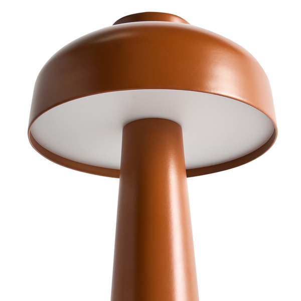 Tischleuchte aus Metall im Pilzdesign