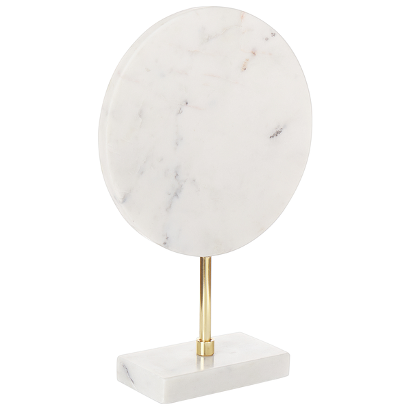 Dekorationsobjekt aus Marmor mit goldenem Ständer