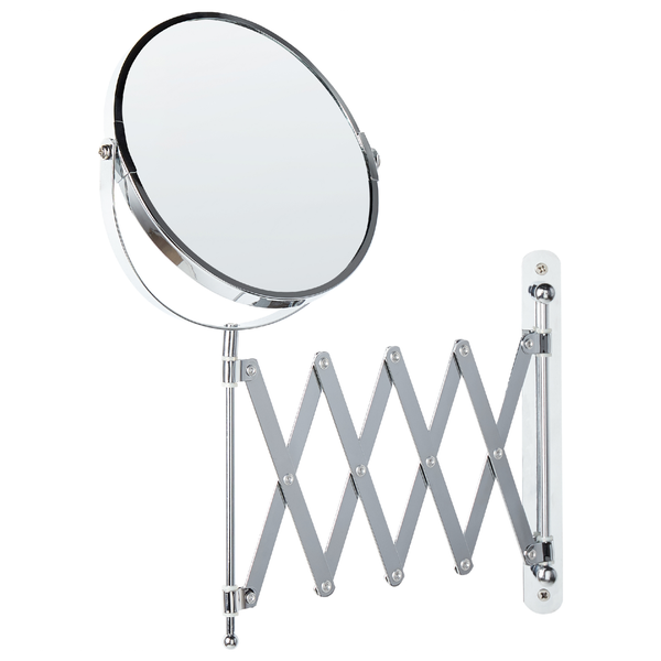 Ausziehbarer Wand-Schminkspiegel YVELINES 57 cm 36 cm Metall Silber