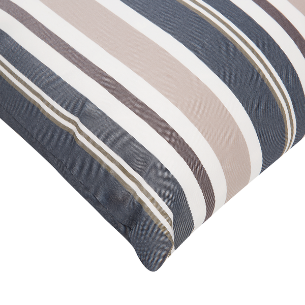 Gartenkissen 2er Set KASTOS Streifenmuster 40 x 40 cm Taupe