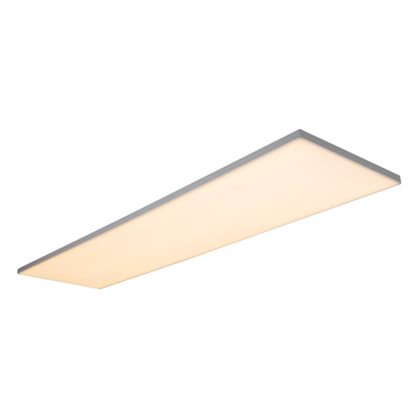 LED Panel-Deckenleuchte CARENTE Länge 119,5 cm, rahmenlos, viele Funktionen, aus Metall und Kunststoff, weiß, integrierte LEDs