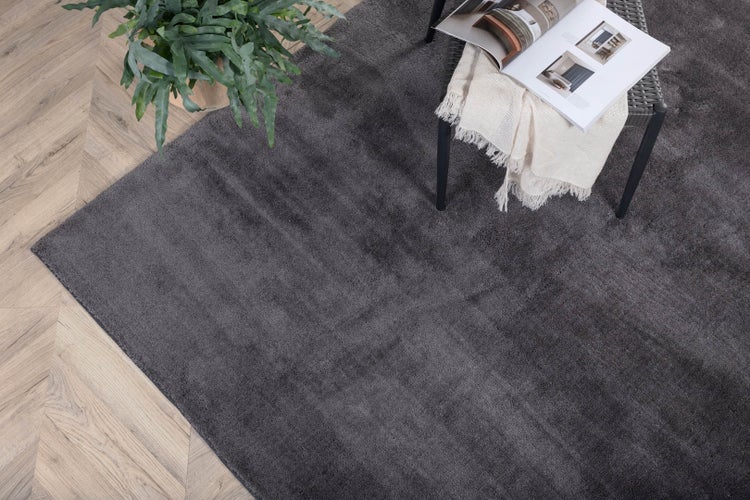 Undra Teppich 240x170 cm Polyester dunkelgrau. 170 X 240 X 1 cm