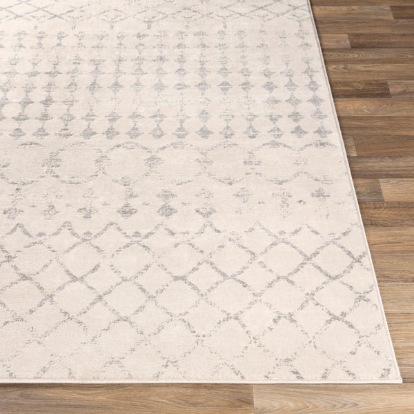 Etnhischer Berber Teppich Weiß/Grau 200x275 cm SOFIA