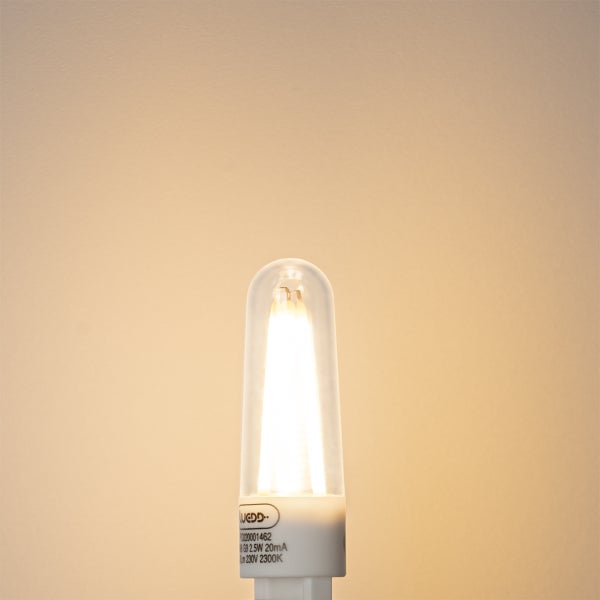 Abbildung einer 6 cm langen Lampe mit einem Durchmesser von 1,6 cm